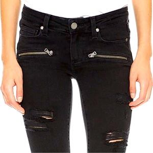 NWT Paige Indio zip skinny jeans (destroyed)